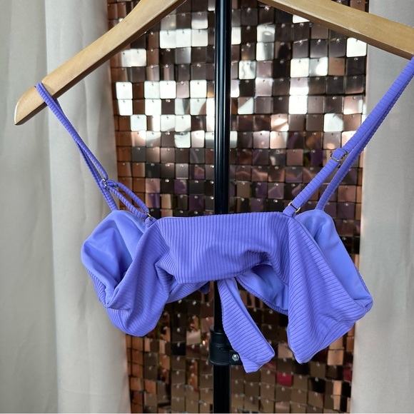 Koana Purple Textured Swimsuit Bikini Top Size Small - Picture 8 of 8